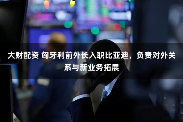 大财配资 匈牙利前外长入职比亚迪，负责对外关系与新业务拓展